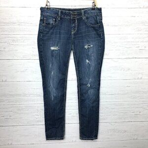 Vigoss Women's Skinny Jeans Distressed Low Rise Stretch size 30 length 31"